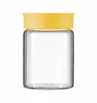 Mellow Yellow Mellow Geltona BUYDEEM Stikliniai stiklainiai 500 ml su dangteliu Mellow Geltona spalvos, modelis CS1013