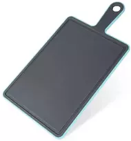 Pilkos spalvos plastikinė pjaustymo lenta su rankena 36,5x19 cm