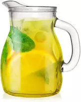 Stiklinis ąsotis gėrimams su rankena 500 ml