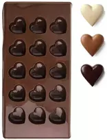 Silikoninė širdelės formelė šokoladiniams saldainiams, šokoladinė praline forma