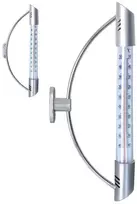 Modernus lauko lango termometras 24cm langui, sidabrinis