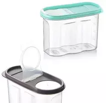 Virtuvinis indas biriems produktams su dozatoriumi ir matavimo puodeliu 1,2l