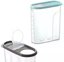 Virtuvinis indas biriems produktams su dozatoriumi ir matavimo puodeliu 4 l
