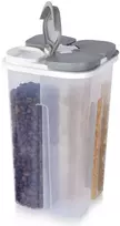 Birių produktų talpa su dozatoriumi, padalinta, 2,4 l