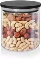 Stiklinis indas biriems produktams su dangteliu ir sandarikliu 450 ml