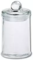 Stiklinis virtuvinis indas su sandarikliu prieskoniams, biriems produktams, retro, 140 ml