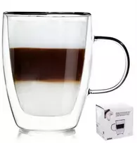 Dvisienis termo kavos stiklas 0,3 l