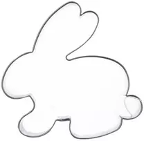 Plieninė konditerinė pjaustyklė / imbierinių sausainių formelė zuikis 6,5 cm