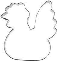 Plieninė konditerinė pjaustyklė imbierinių sausainių pjaustyklė Velykinė višta 6,5 cm
