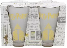 Harry Potter Haris Poteris - dviejų stiklinių rinkinys dekoratyvinėje dėžutėje iš „Golden Magic Collection“ 490 ml