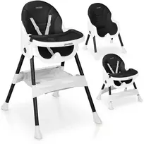 Ricokids Mani maitinimo kėdutė reguliuojama 3in 1, juoda