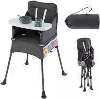 Promotions Pakeliama kėdutė, sulankstoma kelioninė aukšta kėdė, 58.4x57.2x96.5 cm, pilka