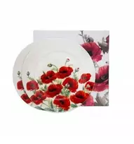 DUO Porceliano lėkštės 19,2cm 2vnt,Aguonos