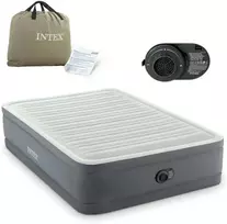 Pripučiamas čiužinys 191x137x46 cm su įmontuotu elektriniu siurbliu INTEX 64904ND