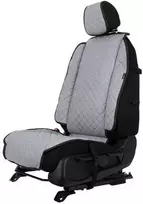 Sėdynės užvalkalas EVAtech ECO Max, 1 vnt. - pilka / juodi kraštai / pilkos siūlės