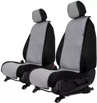 Sėdynių užvalkalai EVAtech ECO Basic, 2 vnt. - pilka / juodi kraštai / pilkos siūlės