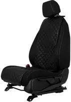 Sėdynės užvalkalas EVAtech ECO Basic, 1 vnt. - juoda / juodi kraštai / juodos siūlės