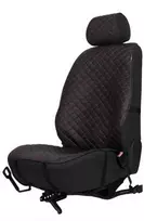 Sėdynės užvalkalas EVAtech ECO PRO, 1 vnt. - juoda / juodi kraštai / raudonos siūlės