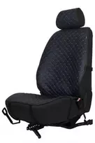 Sėdynės užvalkalas EVAtech ECO PRO, 1 vnt. - juoda / juodi kraštai / mėlynos siūlės