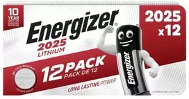 Energizer Knapcelle baterijos CR 2025 ličio 163 mAh 3 V 12 vnt.