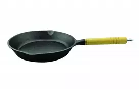 Gryno ketaus keptuvė, medine rankena, 23x4 cm, spalvota dėžutė, „Cooking by Heinner“
