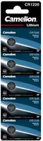 Baterija - Camelion CR1220 3V Ličio Monetos Elementas 12mm x 12mm 5vnt