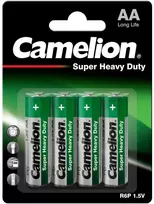 Baterija - Camelion AA Super Heavy Duty Cinko-Anglies 1.5V 4 Pakas
