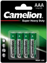 Baterija - Camelion AAA Super Heavy Duty Cinko-Karbono 1.5V 4 Pakelis