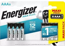 Baterija - Energizer AAA Max Plus 1.5V 11g, 10 metų galiojimas, 8 vnt.