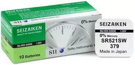 Baterija - Seizaiken 379 (SR521SW) Sidabro Oksidas 1.55V 10 vnt.