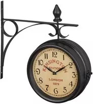 Relaxdays Londono stoties laikrodis juodos spalvos