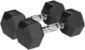 Hantle Guma dengti ketaus hanteliai HEX 2x7,5kg REBEL ACTIVE