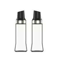 Winder Home Stiklinis aliejaus butelis su juodu dangteliu, 500 ml – rinkinys 2 vnt., skystiems prieskoniams