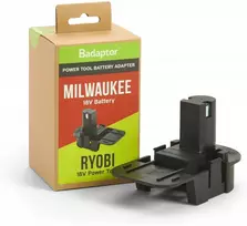 Akumuliatoriaus adapteris MILWAUKEE akumuliatorius į Ryobi 18V įrankį, Badaptor BADAPTOR-MIL-RYO-BX – Naudokite Milwaukee M18 akumuliatorių galią Ryobi 18V ONE+ sodo įrankiams valdyti
