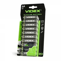 Baterijos AA VIDEX (20 vnt.) Alkaline, 1.5V, 2600mAh