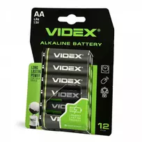 Baterijos AA VIDEX (12 vnt.) Alkaline, 1.5V, 2600mAh