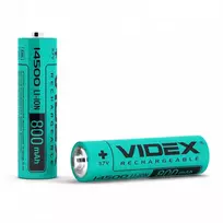 Įkraunama baterija 14500 (AA) VIDEX (1 vnt.) Li-Ion, 3.7V, 800mAh