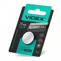Įkraunama baterija LIR CR2032 VIDEX (1 vnt.) Li-Ion, 3.6V