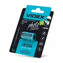 Baterija CR123A VIDEX (1 vnt.) Lithium, 3V, 1500mAh