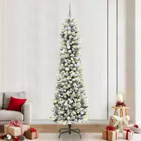 Dirbtinė Kalėdų eglutė Balta 240 cm PVC ir Metalas ir Plastikas