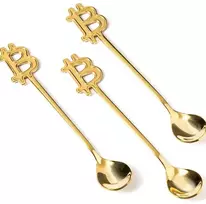 Arbatiniai šaukšteliai BITCOIN 3 vnt.