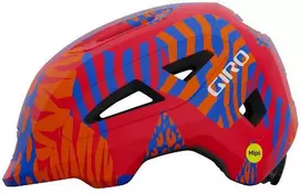 GIRO SCAMP II vaikiškas šalmas. Šalmo dydis: XS (45-49 cm). Pasirinkite spalvą: matinė raudona gyvūnų formos.