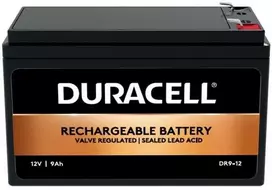 Duracell 12V 9Ah VRLA baterija, hermetiška švino rūgštis (VRLA), 12 V, 9Ah, 9000 mAh, 108 Wh, 2,4kg