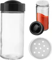 Orion Stiklinis prieskonių indelis su sieteliu 100 ml Juodas