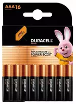1x16 Duracell Plus Power Boost MN2400 AAA Micro LR03 1,5V baterijos