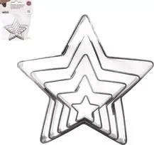 Orion Sausainių formelės 5 vnt. plieninės žvaigždės 7,5 cm