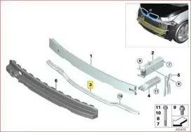 Naujas originalus BMW I3 serijos I01 priekinis apatinis laikiklis bamperis 7296853 OEM