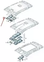 VAG Naujas VOLKSWAGEN TIGUAN AD1 Priekinis viršutinės konsolės dangtis 5NA867927RM5
