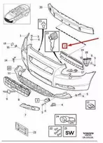 VOLVO C70 MK2 Priekinis Bamperis Apatinė Grotelė 8620357 NAUJA ORIGINALI
