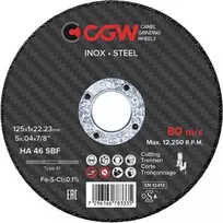 Metalo pjovimo diskas CGW SBF INOX HA 46 125x1x22,23mm